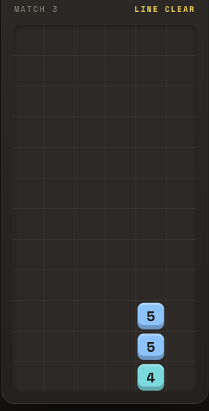 Bruk It Up — falling-block number puzzle board